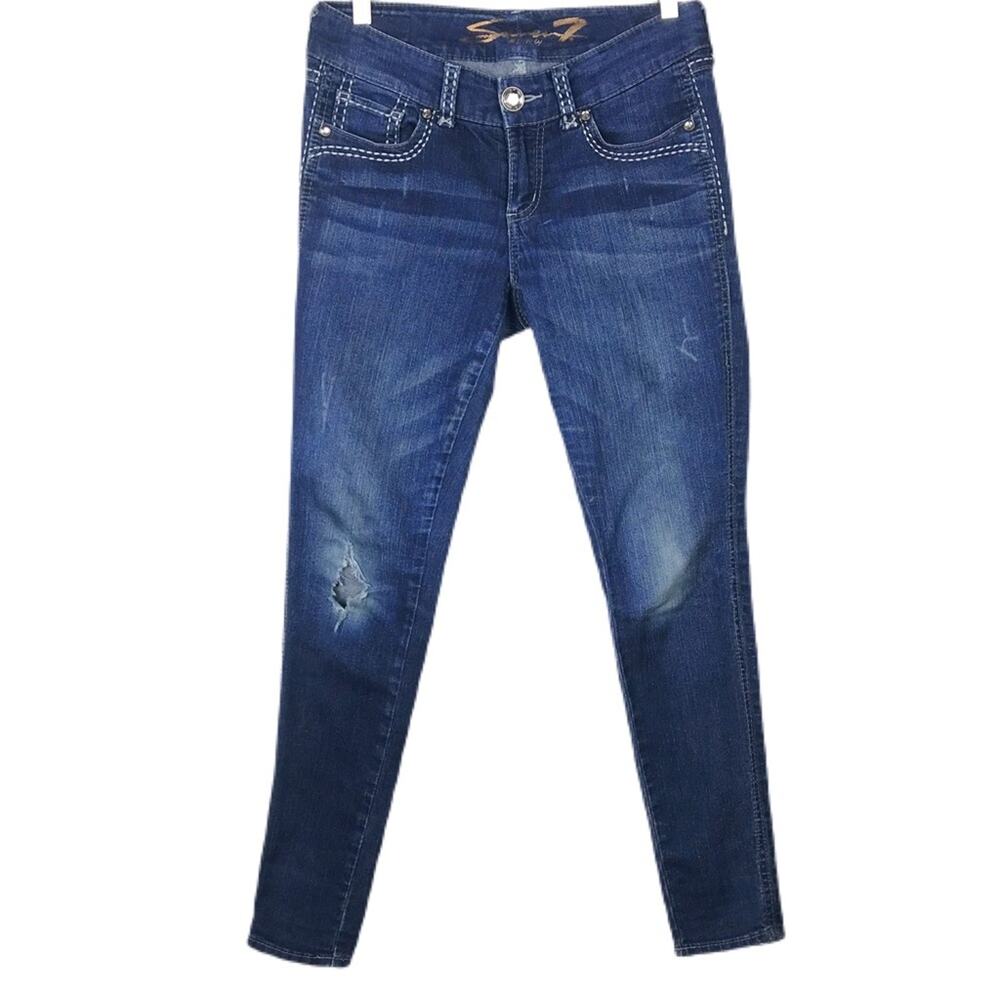 Vintage y2k Seven 7 Distressed Legging Jeans Sz 6